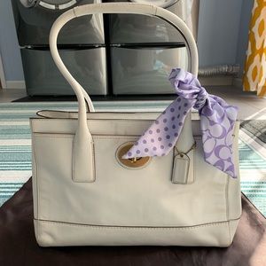 Large White Coach Bag